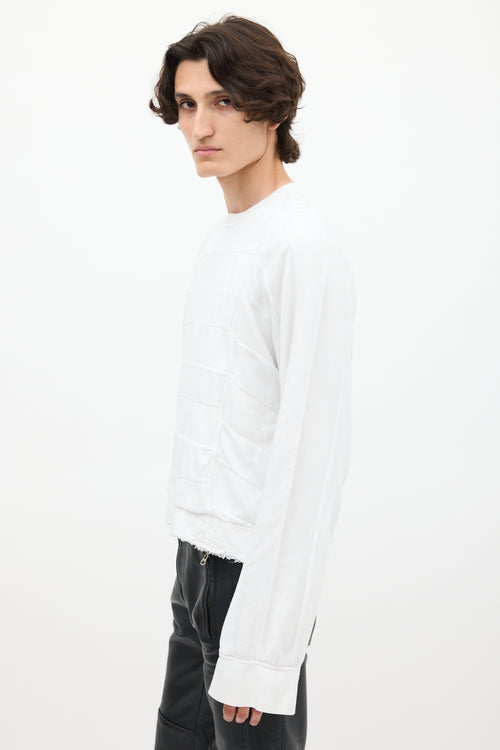 Haider Ackermann White Panelled Crewneck