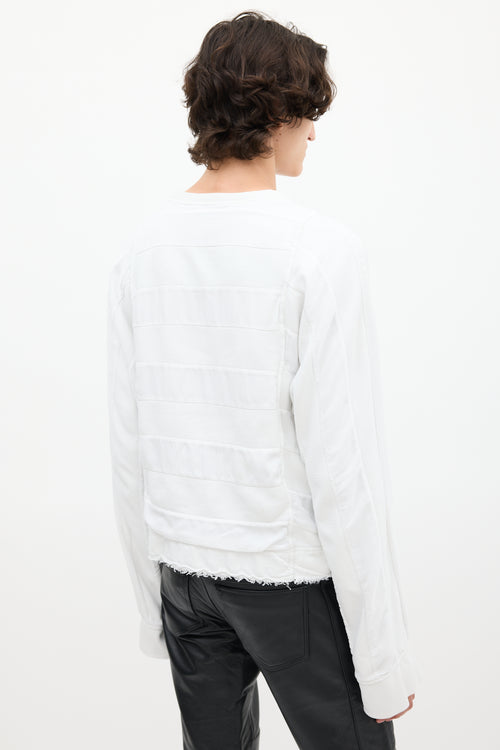 Haider Ackermann White Panelled Crewneck