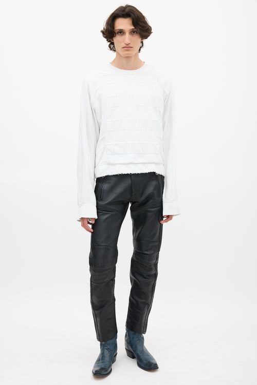 Haider Ackermann White Panelled Crewneck