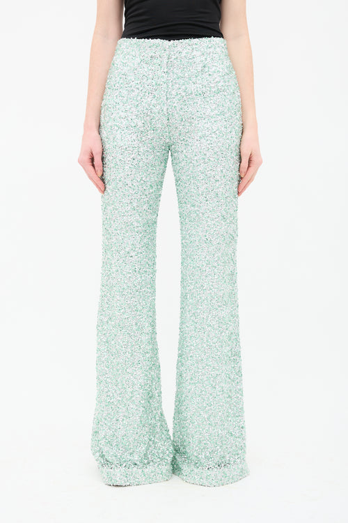 Halpern Cupped Sequin Flared Trouser