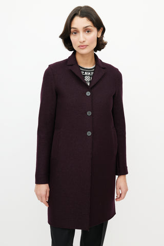 Harris Wharf London Burgundy Wool Coat