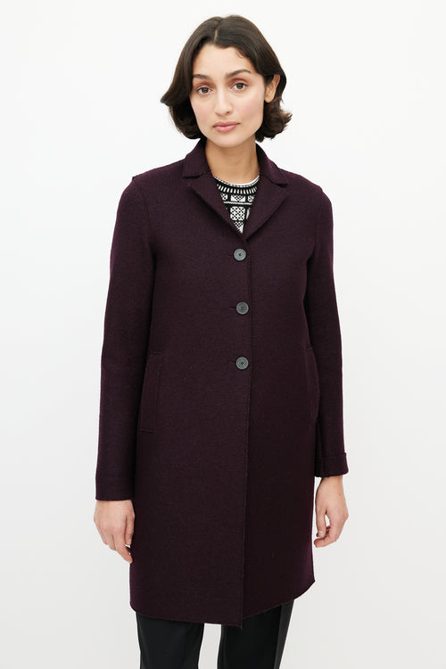 Harris Wharf London Burgundy Wool Coat