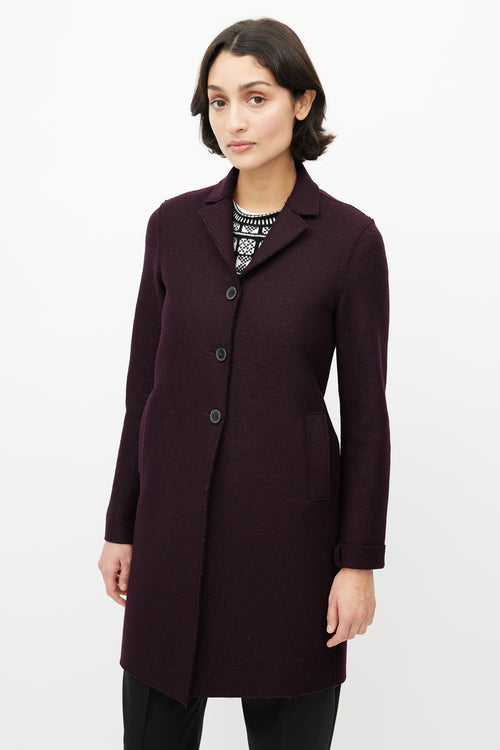 Harris Wharf London Burgundy Wool Coat