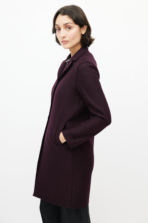 Harris Wharf London Burgundy Wool Coat