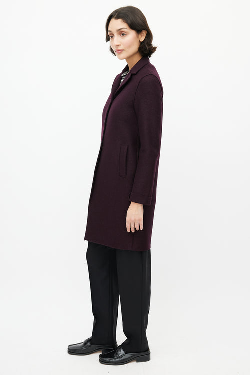 Harris Wharf London Burgundy Wool Coat