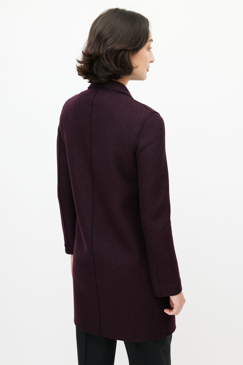 Harris Wharf London Burgundy Wool Coat