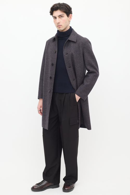 Harris Wharf London Dark Brown Wool Coat