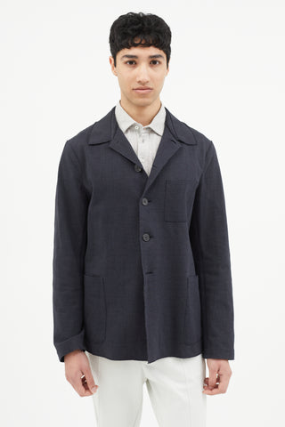 Harris Wharf Navy Cotton Jacket