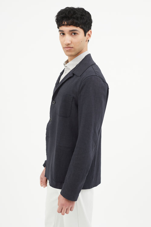 Harris Wharf Navy Cotton Jacket