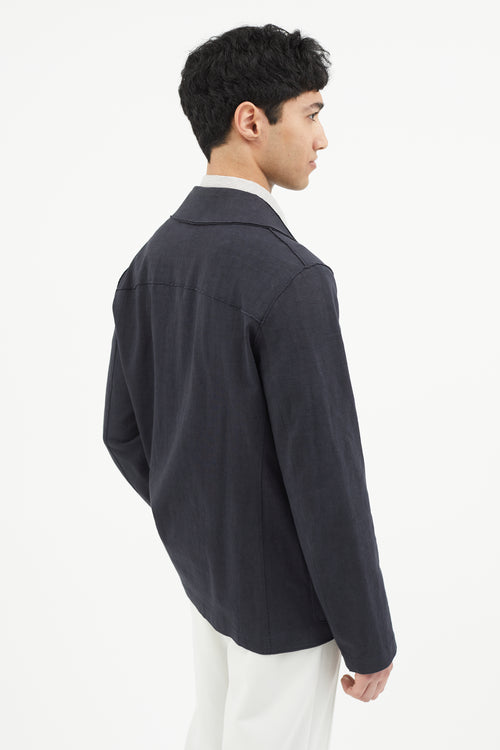 Harris Wharf Navy Cotton Jacket