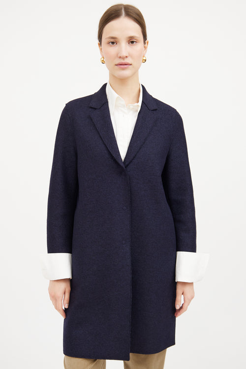 Navy Wool Coat