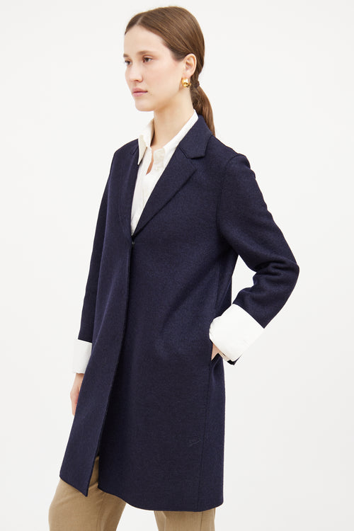 Navy Wool Coat