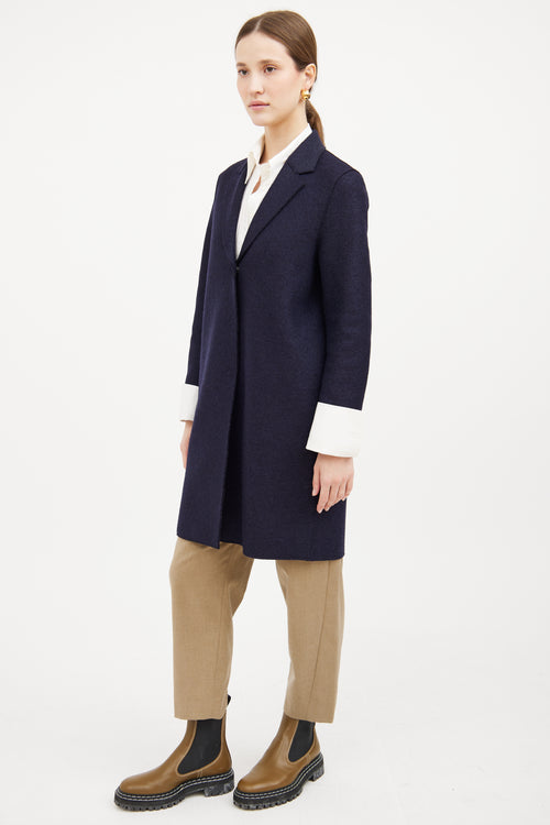 Navy Wool Coat