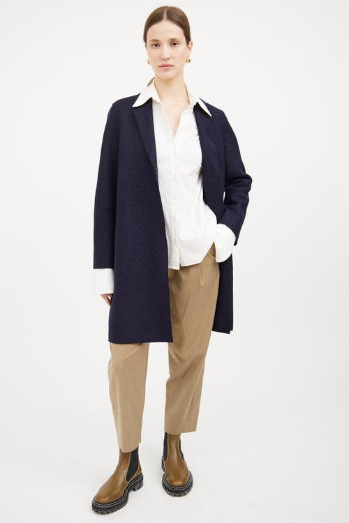 Navy Wool Coat