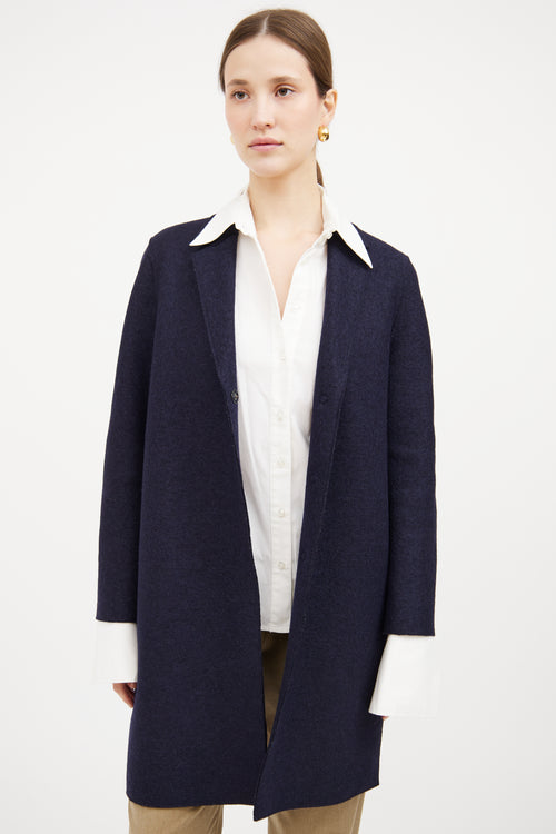 Navy Wool Coat