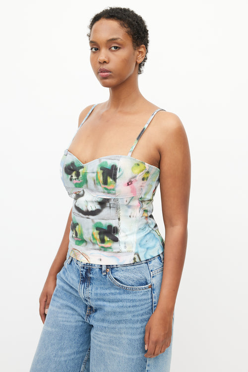 Heaven Multicolour Punk Playground Graffiti Corset