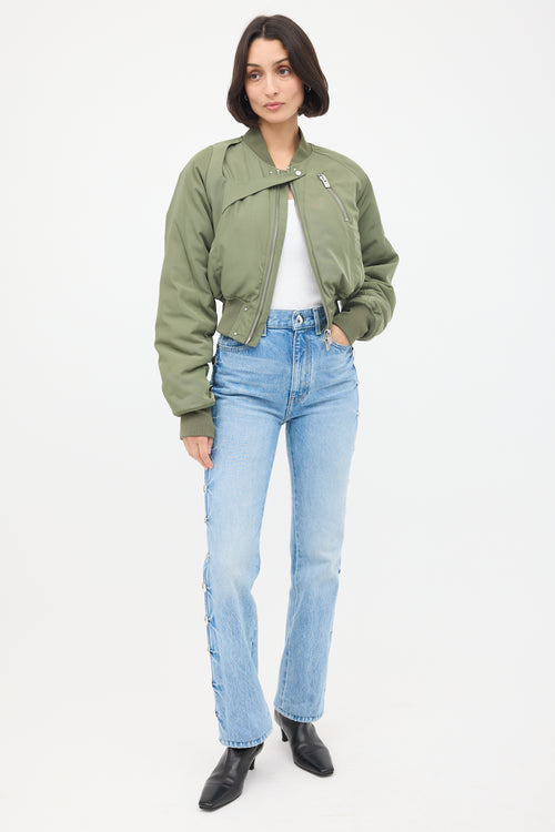 Heliot Emil Khaki Green Harmony Bomber Jacket