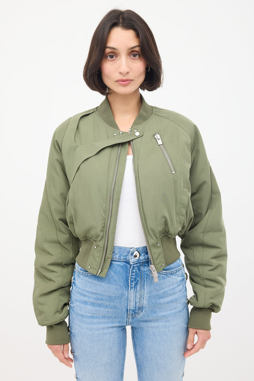 Heliot Emil Khaki Green Harmony Bomber Jacket