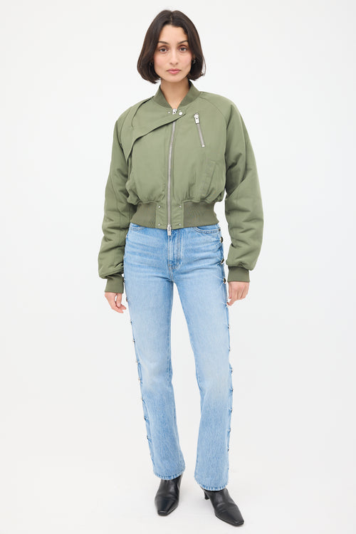 Heliot Emil Khaki Green Harmony Bomber Jacket