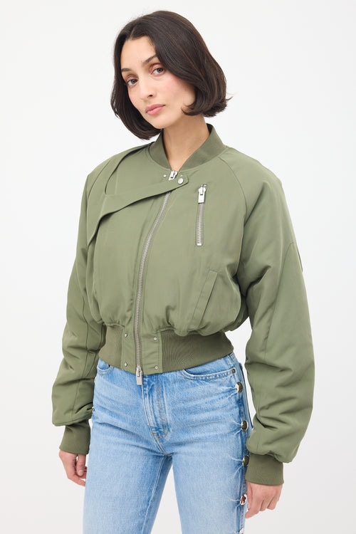 Heliot Emil Khaki Green Harmony Bomber Jacket