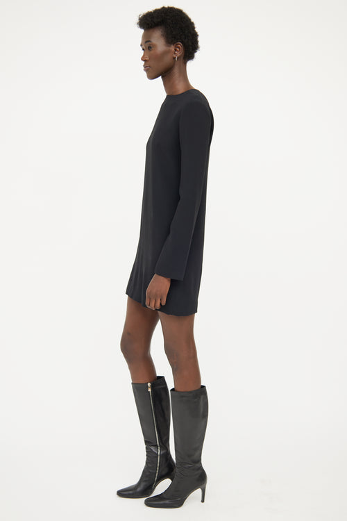 Helmut Lang Black Asymmetrical Sleeve Dress