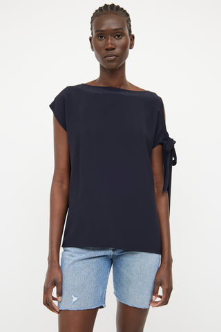 Helmut Lang Black Arm Tie Top