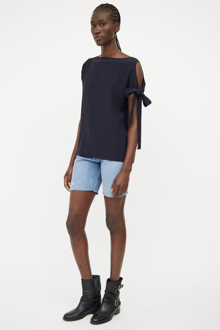 Helmut Lang Black Arm Tie Top