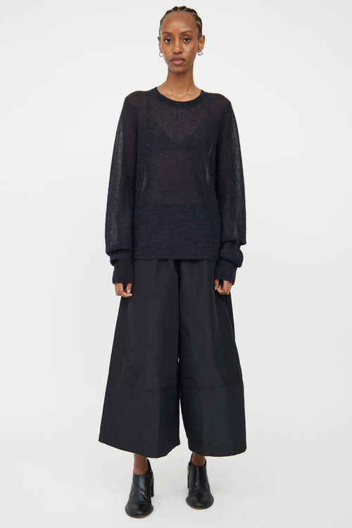 Helmut Lang Black Sheer Knit Sweater