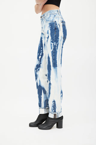 Helmut Lang Acid Wash Straight Leg Jeans