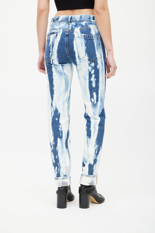 Helmut Lang Acid Wash Straight Leg Jeans