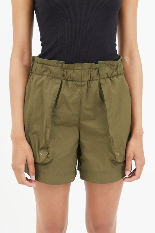 Helmut Lang Green Cargo Shorts