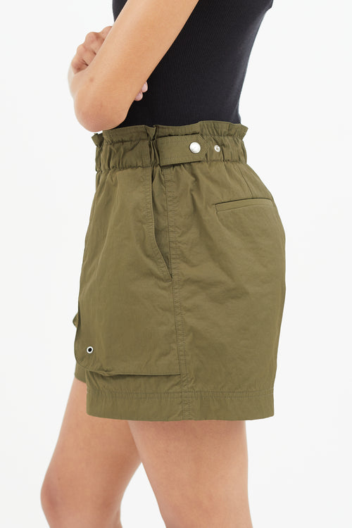 Helmut Lang Green Cargo Shorts