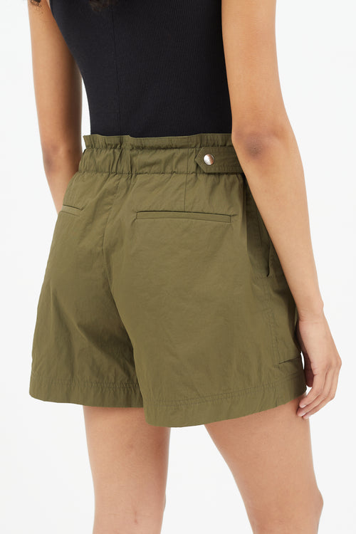 Helmut Lang Green Cargo Shorts