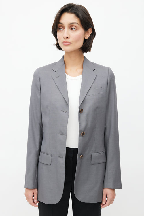 Helmut Lang Mid 1990
s Bondage Strap Wool Blazer