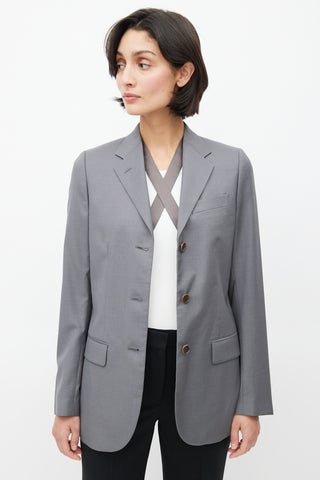 Helmut Lang Mid 1990
s Bondage Strap Wool Blazer