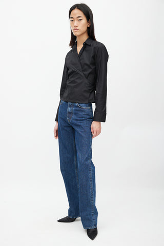 Helmut Lang Navy Straight Leg Jeans