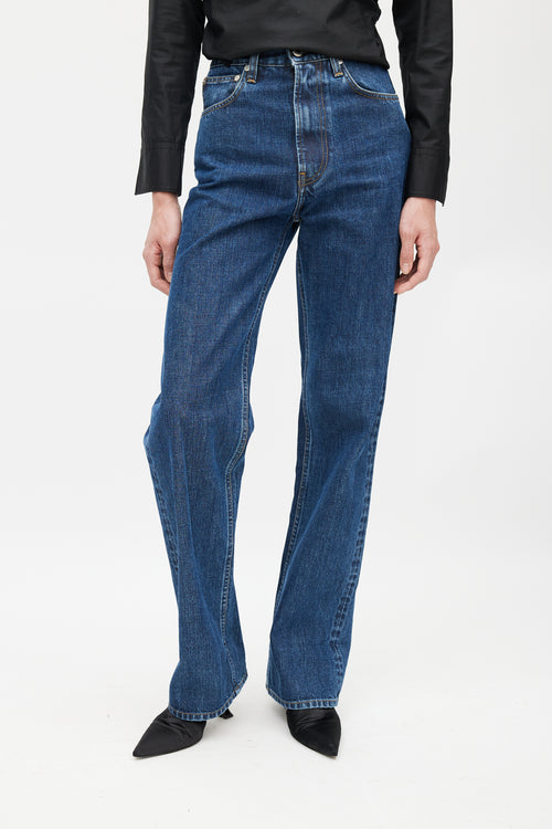 Helmut Lang Navy Straight Leg Jeans