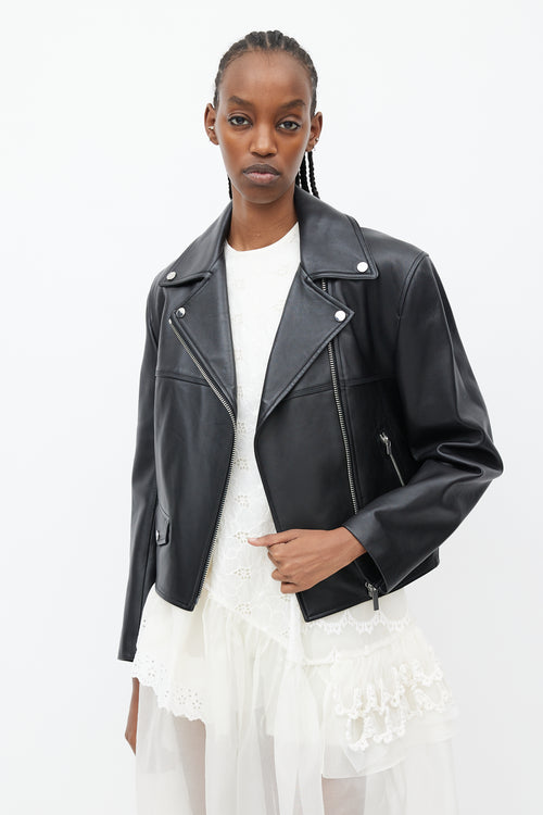 Helmut Lang Black Leather Moto Jacket