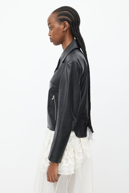 Helmut Lang Black Leather Moto Jacket