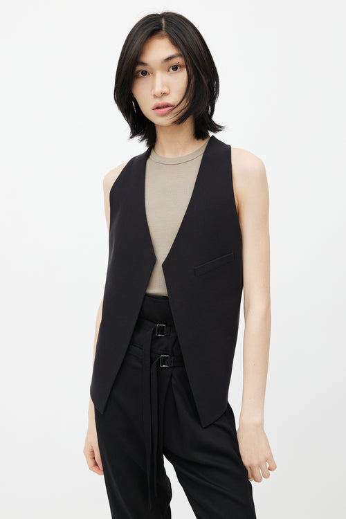 Helmut Lang Black Open Back Vest