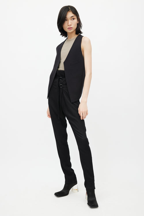 Helmut Lang Black Open Back Vest