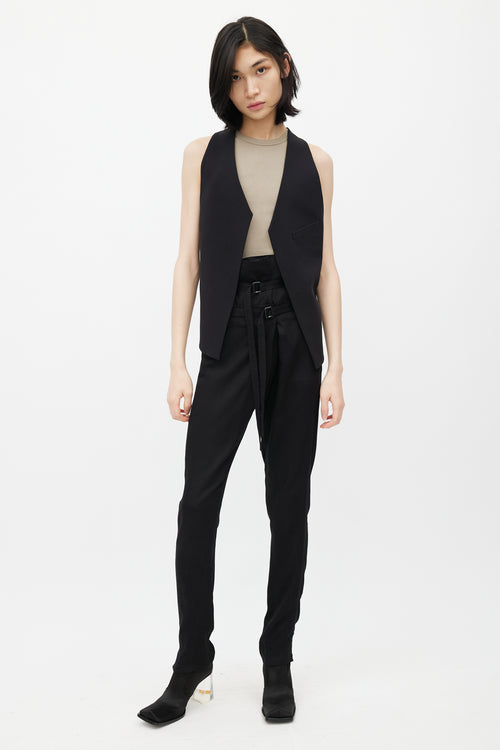 Helmut Lang Black Open Back Vest