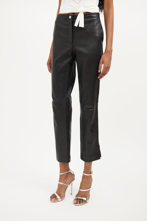 Helmut Lang Black Leather Pant