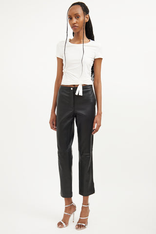 Helmut Lang Black Leather Pant