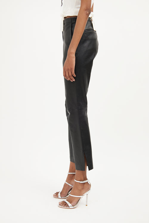 Helmut Lang Black Leather Pant