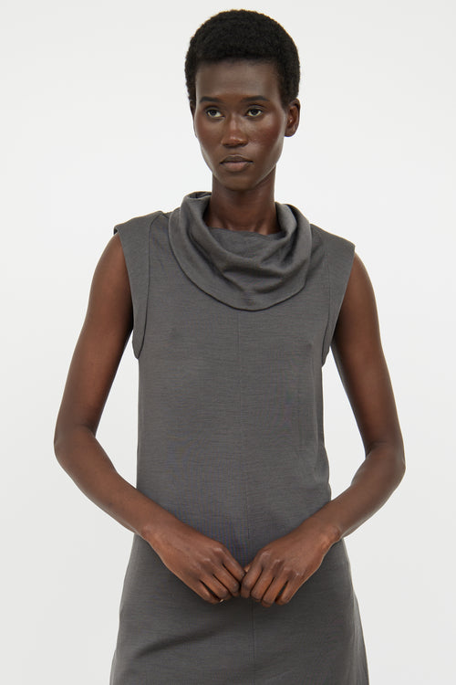 Helmut Lang Grey Sleeveless Dress