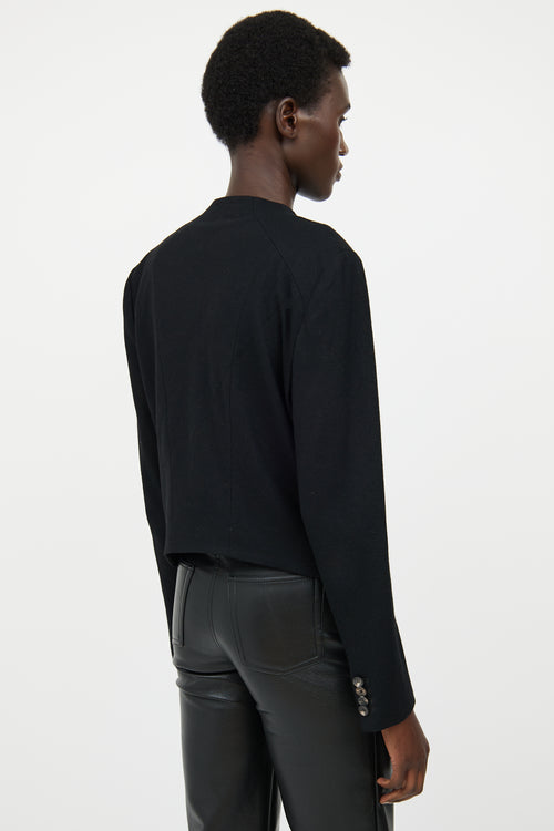 Helmut Lang Black Cross Over Buckle Jacket