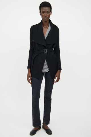 Helmut Lang Black Wool Long Sleeve Jacket