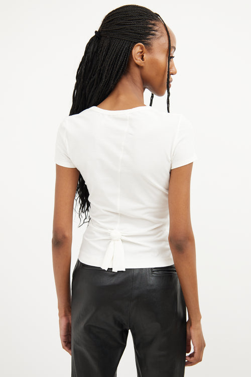 Helmut Lang White Knot Detail Top