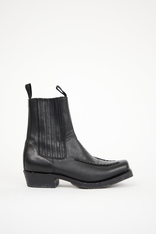 Hereu Black Leather Agulla Boot